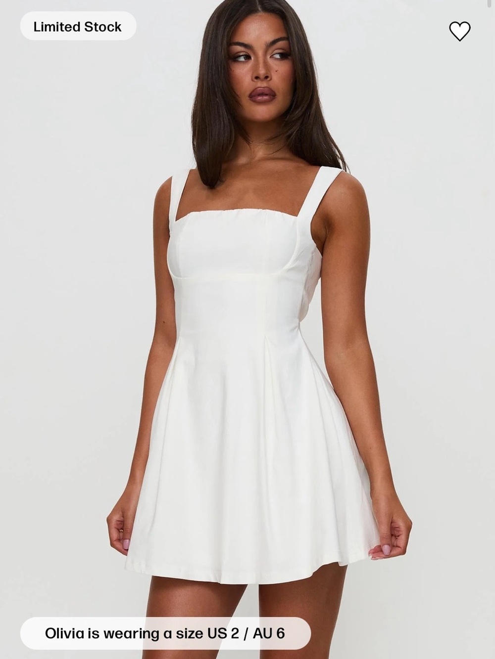 White Square-Neck Mini Dress - Princess Polly! Perfect for the future BRIDE